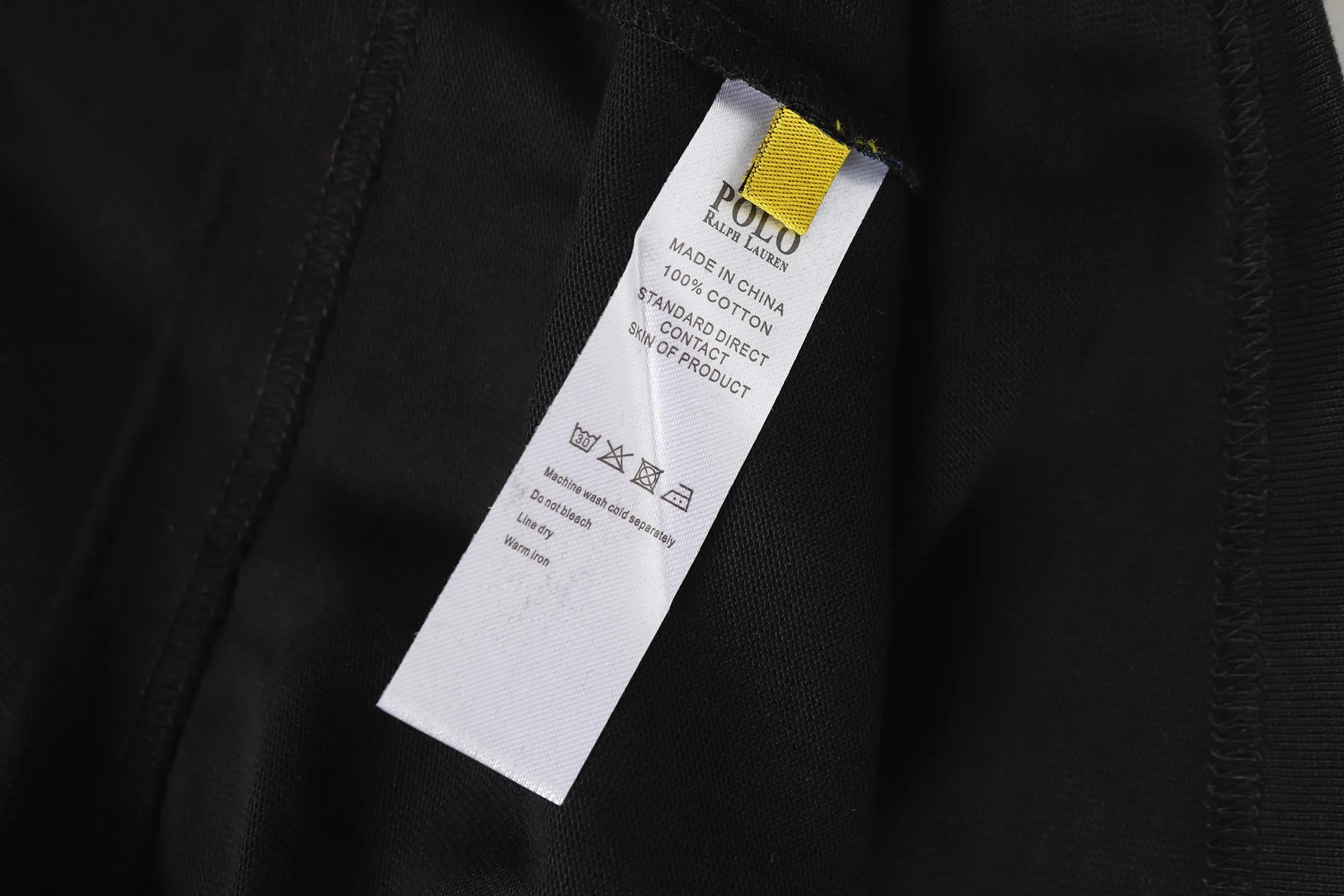 P140 💰 Actual pictures [High-end quality] Code: 8912# Color: Black White Size: S to XXL 2026ss New Ralph Lauren 320g customized fabric Round neck short sleeves Special embroidery Burnt patch Loose version for men and women